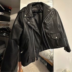 “Cortina” Vintage Black Leather Motor Jacket